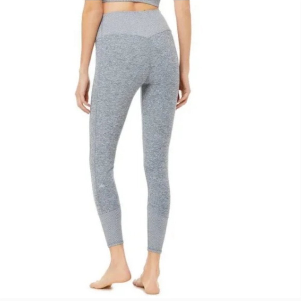 ALO Yoga High-Waist Alosoft Lounge Legging Heather Gray XS - Picture 2 of 15